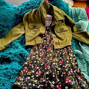 Girls sleeveless dress with jacket. Size medium